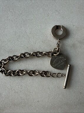 Tiffany & Co. Silver Heart Tag Toggle Bracelet